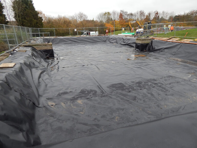 500 m2 Reed Bed Liner, Stafford. 1mm HDPE Liner. With Mechanical ...